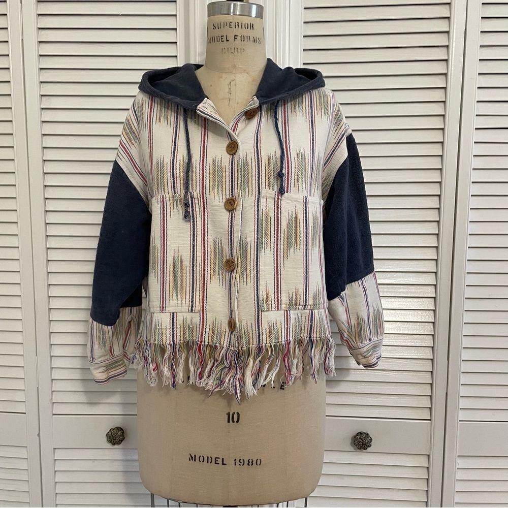 Soho Campagnie Shirtmakers Vintage Hooded Short Shirt/Jacket Sz-S